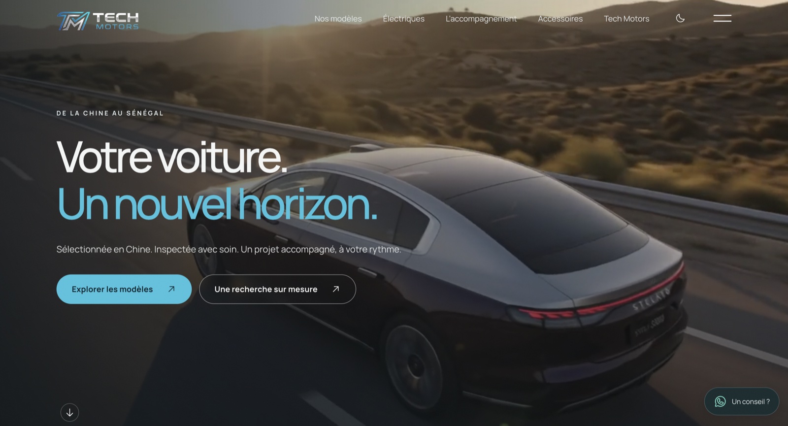 Capture du site Tech Motors